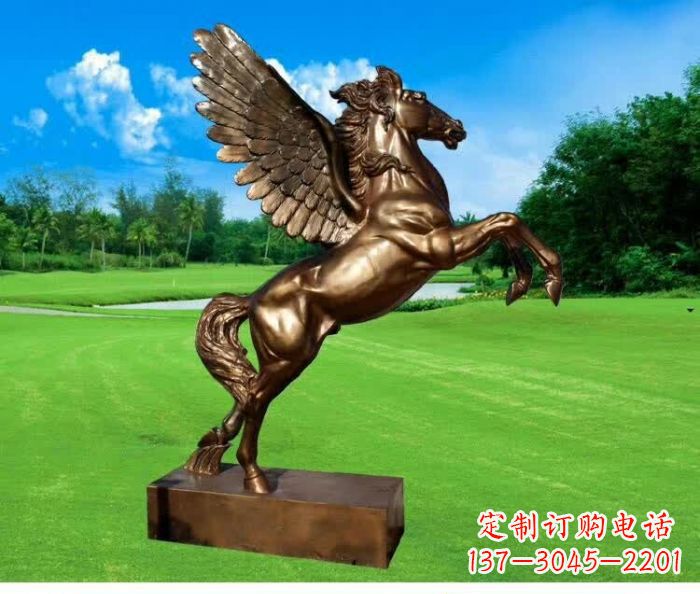 重庆园林飞马铜雕 (2)