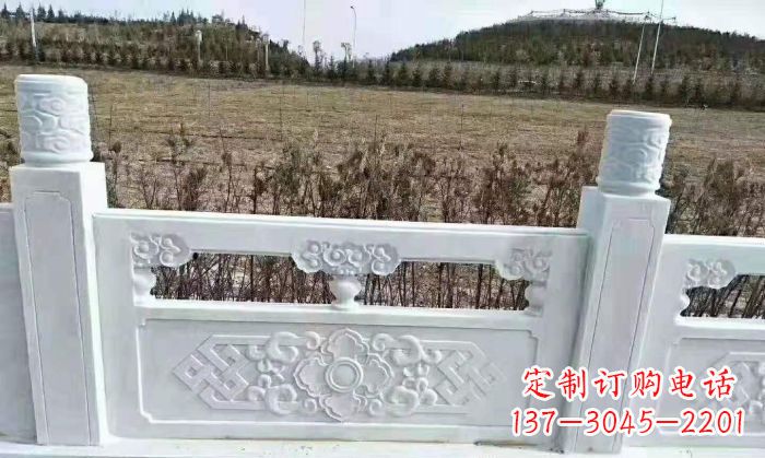 重庆园林汉白玉石浮雕栏板 (4)