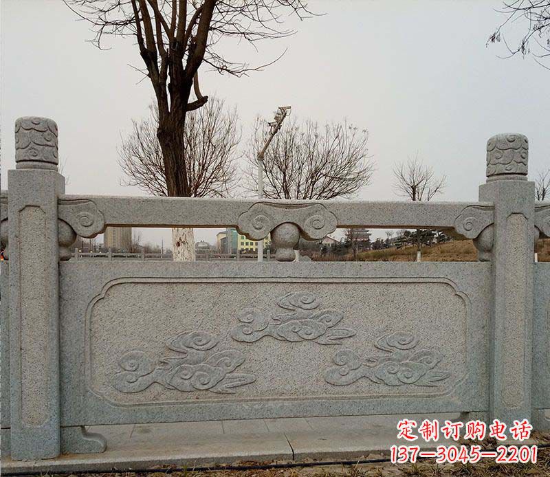 重庆园林护城河石栏板景观石雕