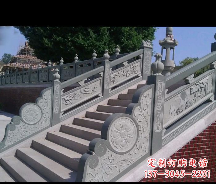 重庆园林景观大理石栏板雕塑 (4)