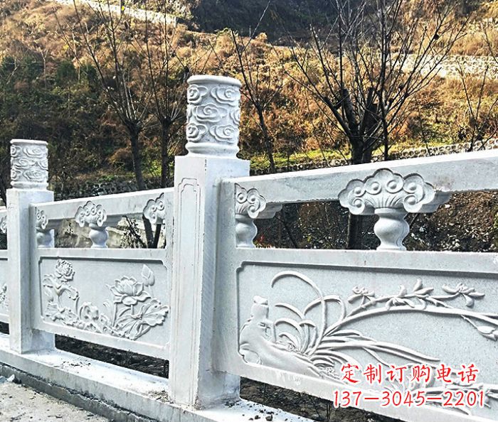 重庆园林景观大理石栏板石雕 (7)