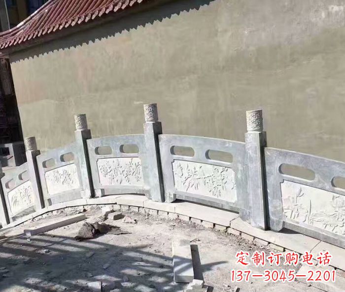 重庆园林景观大理石桥栏板石雕 (5)