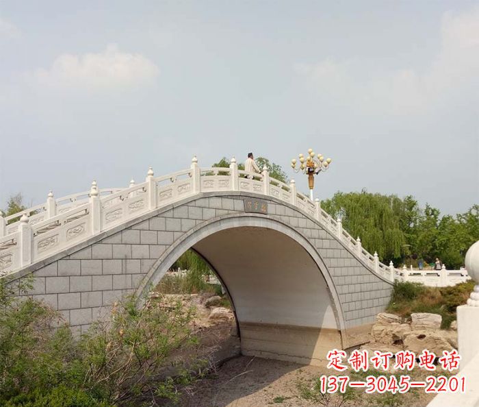重庆园林景观大理石桥栏板石雕 (6)