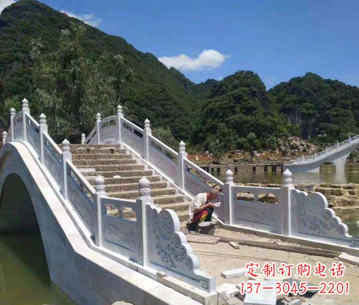重庆园林景观大理石桥栏板石雕_1