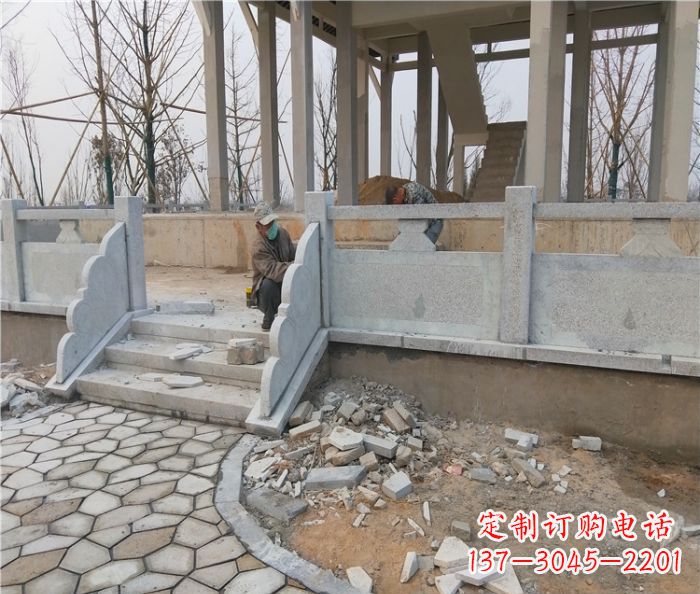 重庆园林景观大理石桥栏板石雕_2 (2)