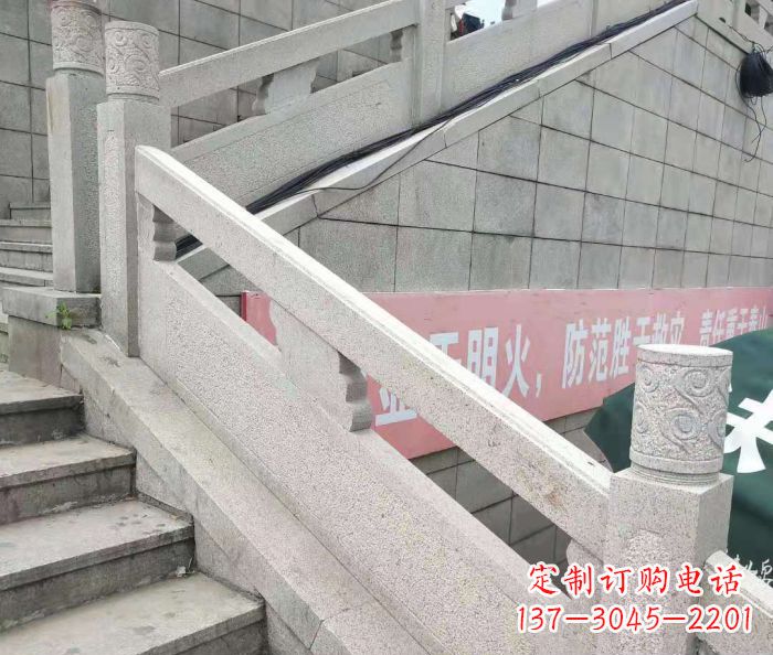 重庆园林景观大理石桥栏板石雕_1 (2)