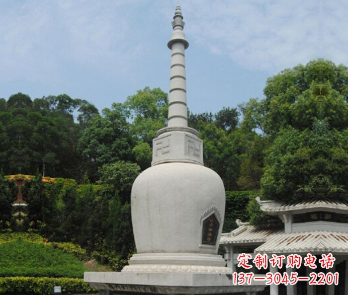 重庆园林景观大理石舍利塔石雕