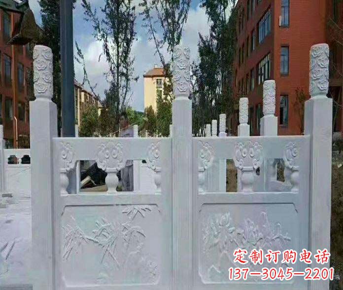 重庆园林景观大理石桥栏板石雕_2