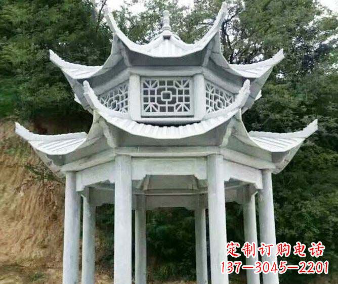 重庆园林景观多层凉亭石雕