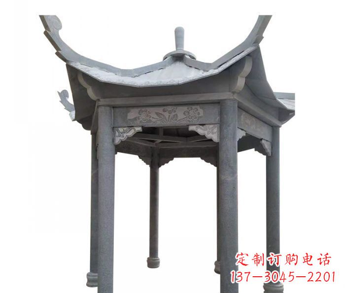 重庆园林景观仿古石雕凉亭 (3)