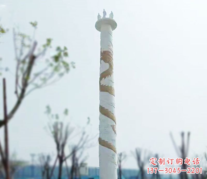 重庆园林龙柱景观不锈钢