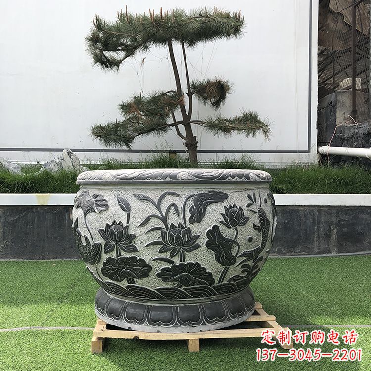 重庆园林石雕水缸