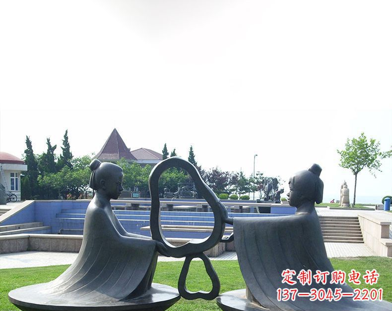 重庆园林铸铜孔融让梨雕塑