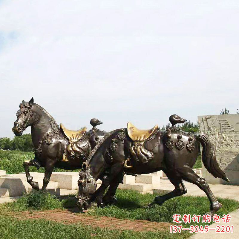 重庆战马群公园景区动物情景雕塑