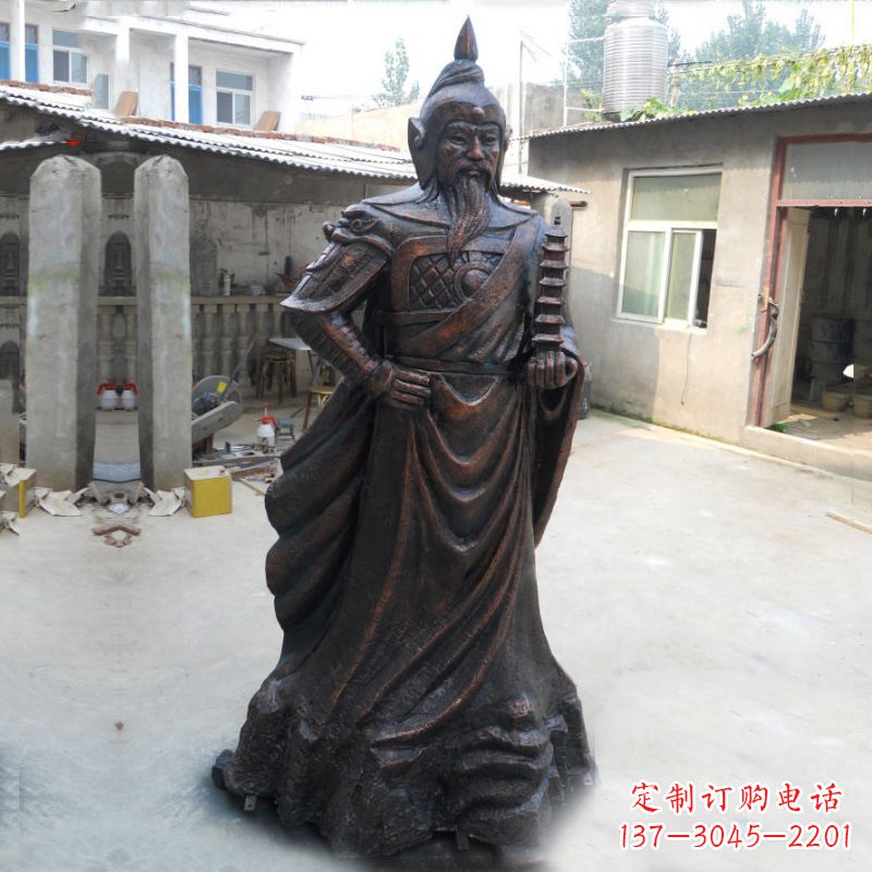 重庆战神托塔天王李靖铸铜雕塑