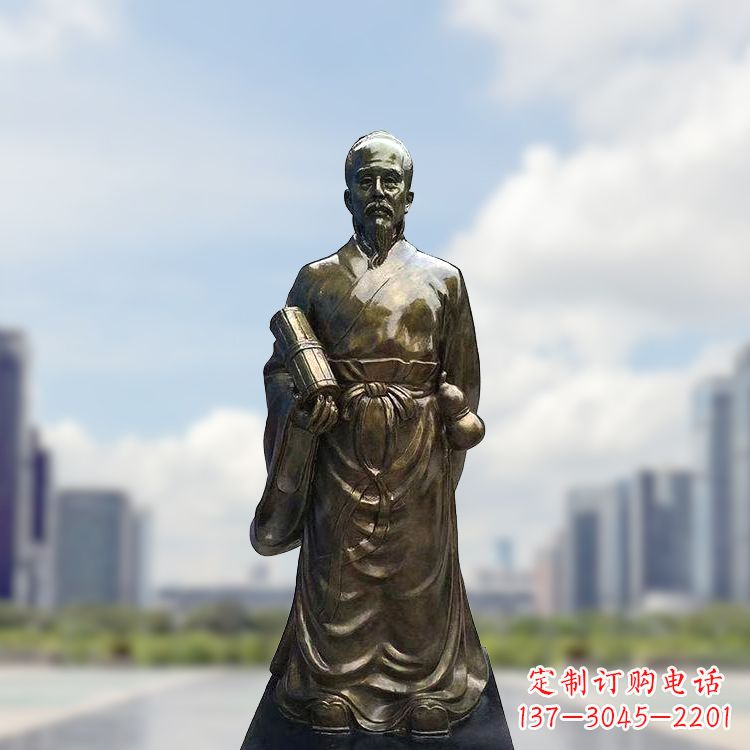 重庆张仲景仿铜玻璃钢雕塑
