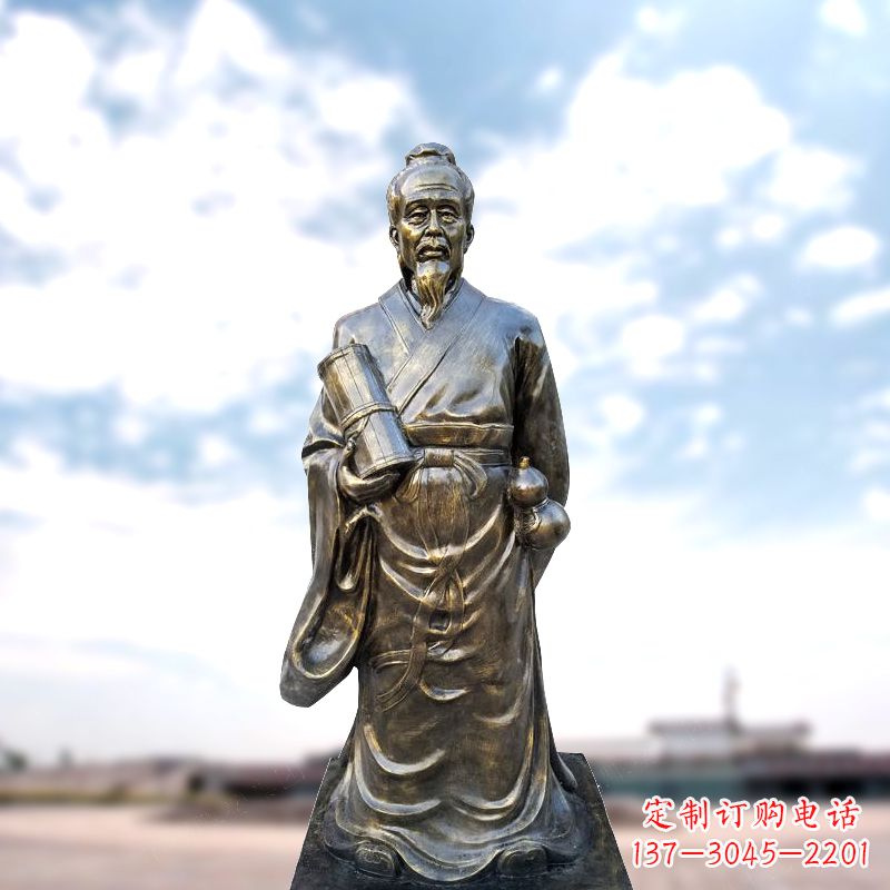 重庆张仲景仿铜雕像