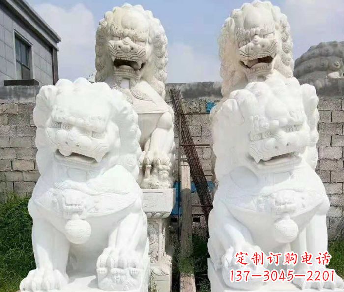 重庆招财动物汉白玉狮子石雕