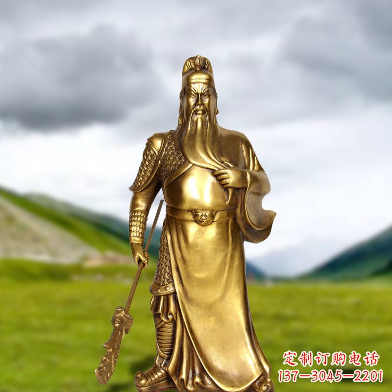 重庆招财关公铜雕像