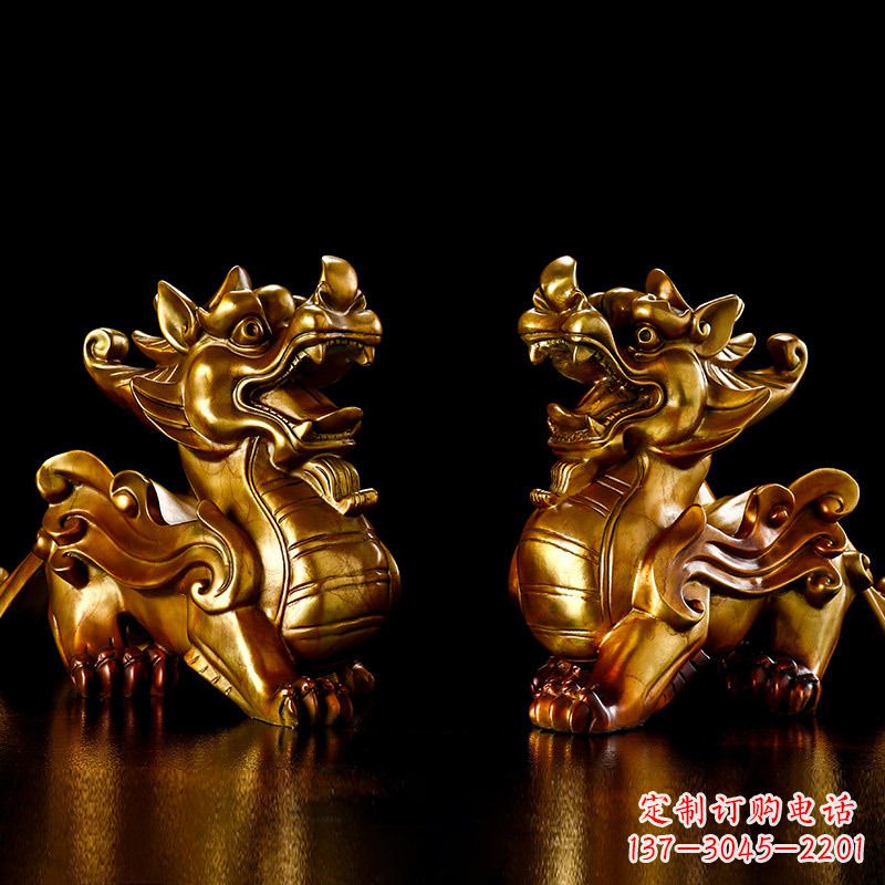 重庆招财黄铜貔貅雕塑摆件