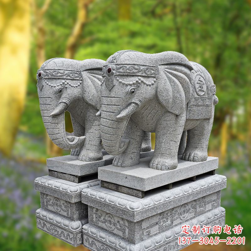 重庆招财纳福石雕大象