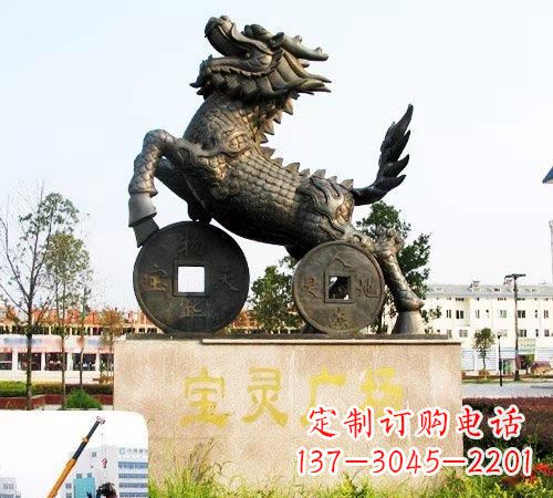 重庆招财麒麟铜雕