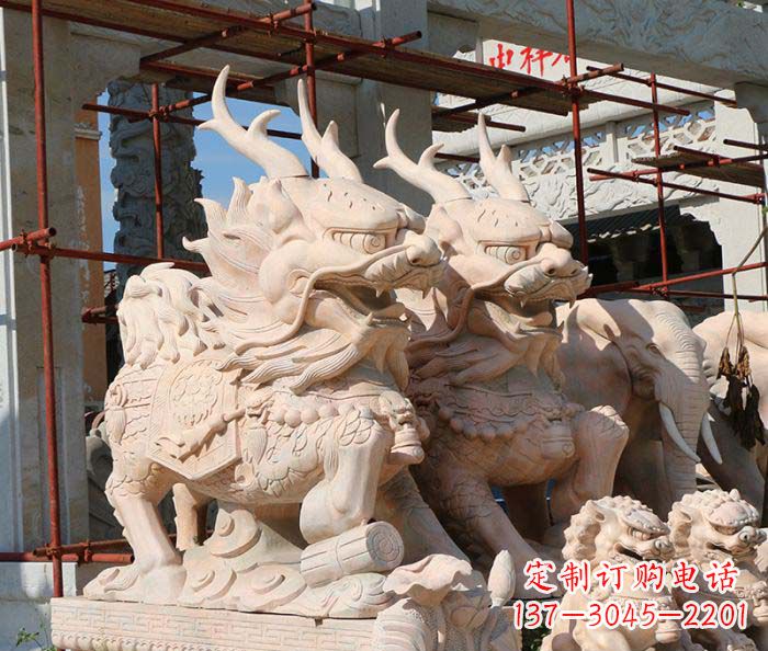 重庆招财瑞兽麒麟石雕