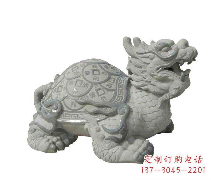 重庆招财神兽大理石龙龟石雕