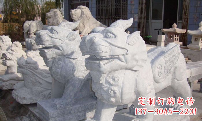 重庆招财神兽大理石貔貅石雕