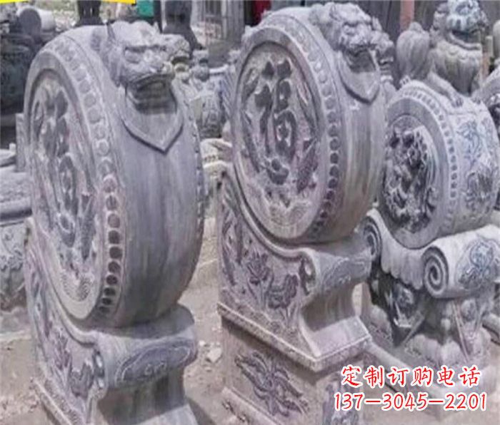 重庆招财石门墩仿古抱鼓石
