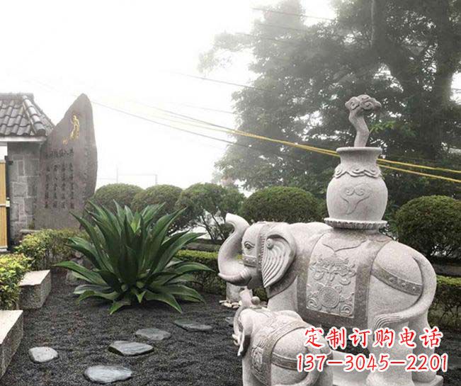 重庆招财驮宝大象石雕