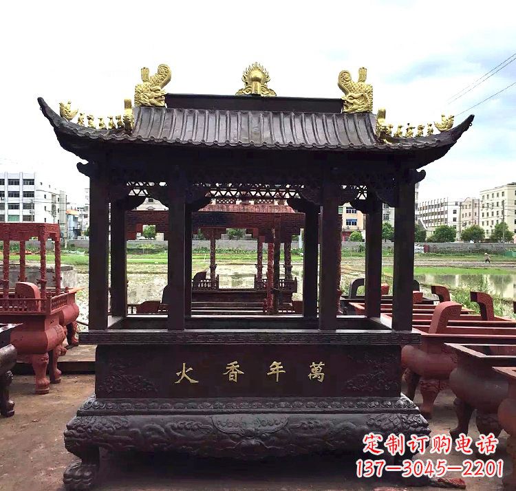 重庆招财香炉铜雕