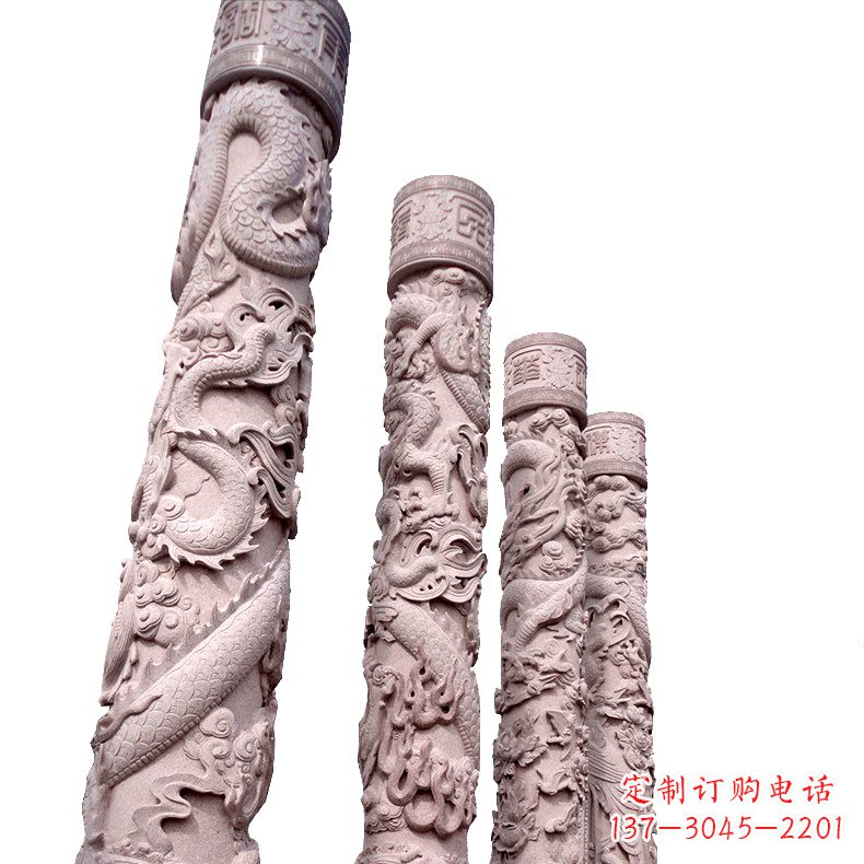 重庆中国传统龙柱石雕