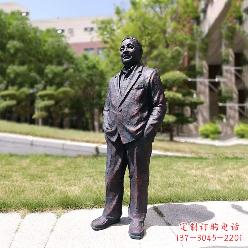 重庆中国当代著名数学家铸铜华罗庚雕塑