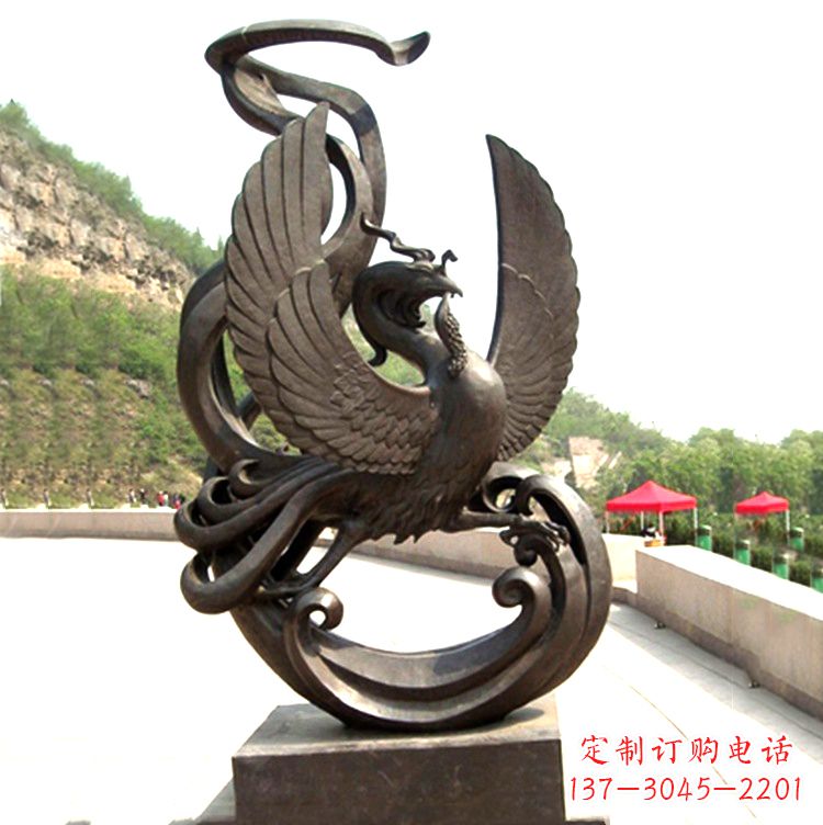 重庆中国古代神话中的创世神朱雀景观铜雕