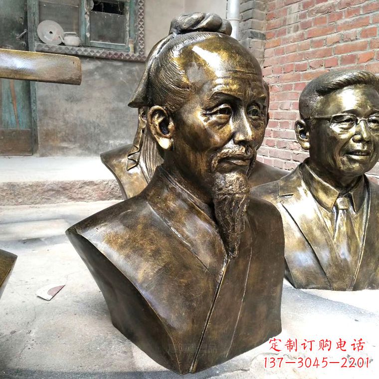 重庆中国古代著名数学家祖冲之铸铜胸像雕塑