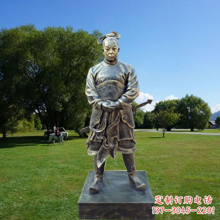重庆中国汉初三杰之韩信仿铜雕像