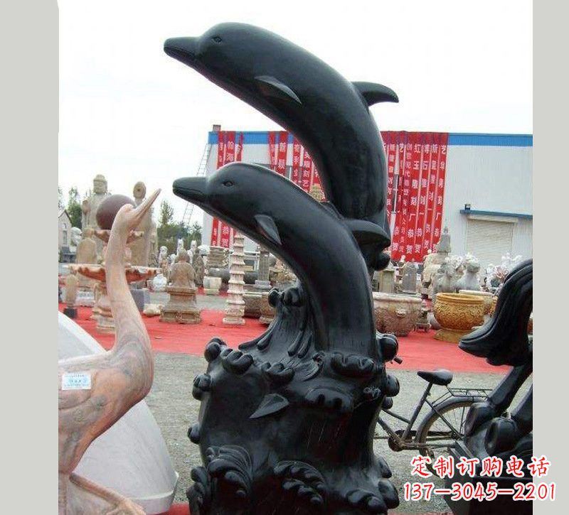 重庆中国黑海豚石雕