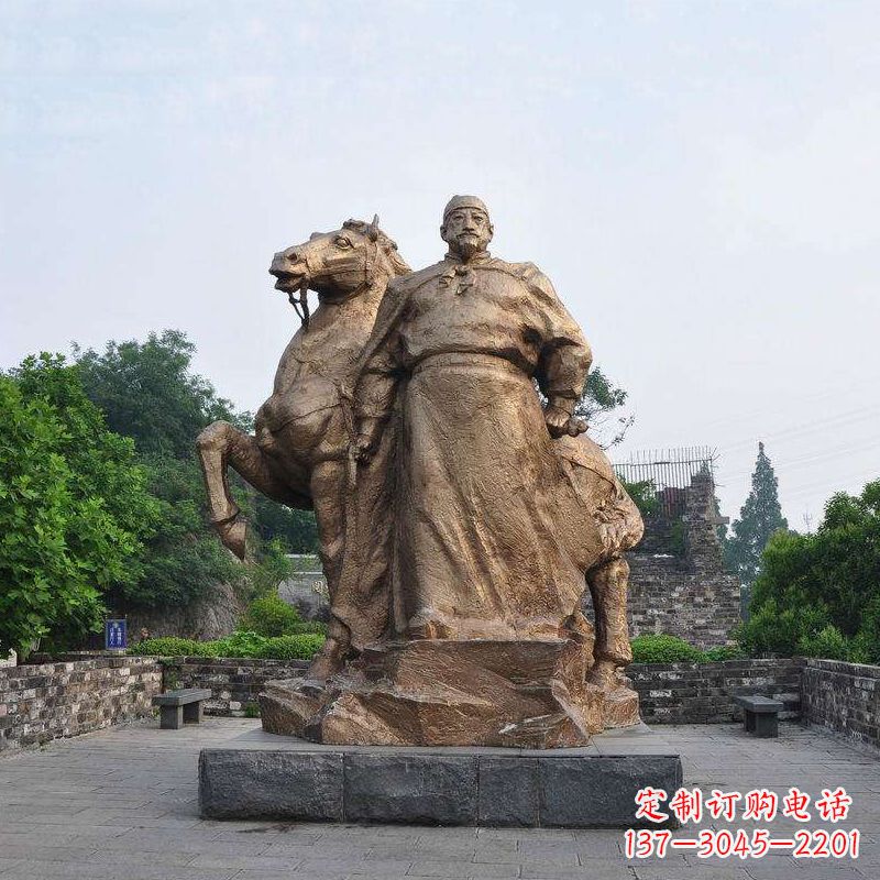 重庆中国历史名人明太祖朱元璋铜雕像