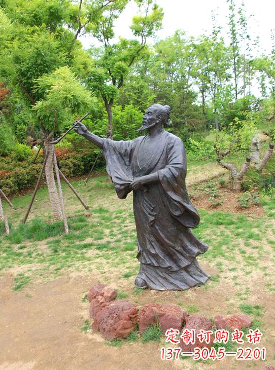重庆中国历史名人唐代著名绘画大师吴道子铜雕塑