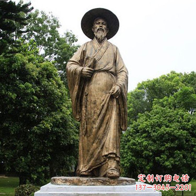 重庆中国历史文化名人北宋文学家苏轼苏东坡铜雕像
