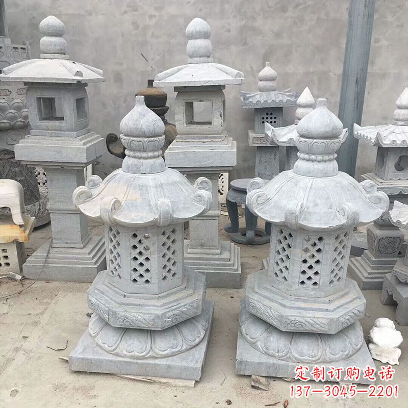 重庆中式低墩石雕灯笼