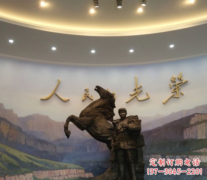 重庆朱德人物景观铜雕