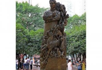 重庆徐悲鸿铜雕