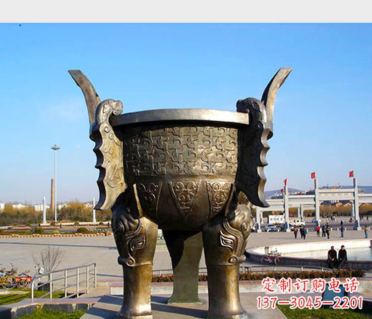 重庆铸铜广场圆形景观香炉