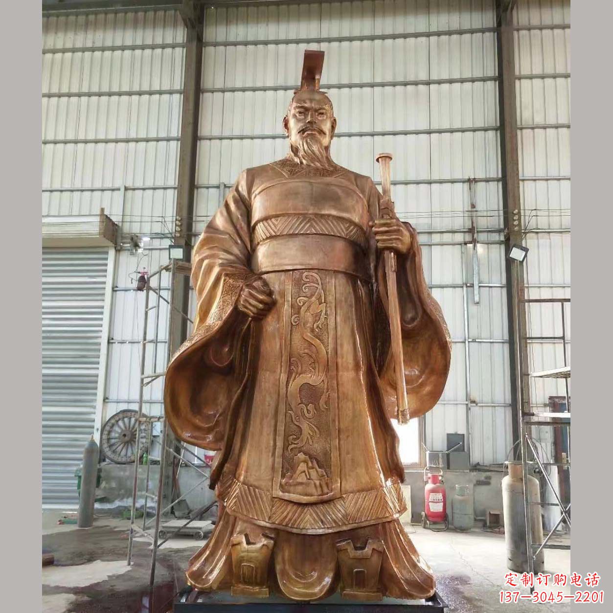 重庆铸铜汉武帝雕塑