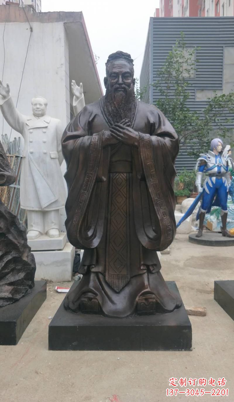 重庆铸铜孔子雕塑