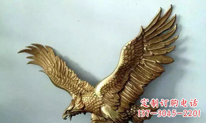 重庆铸铜老鹰企业动物铜雕 (2)