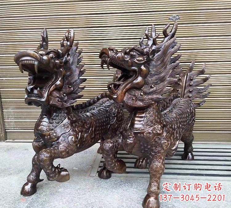 重庆铸铜立式麒麟