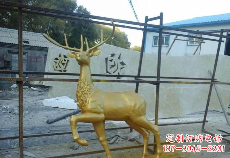 重庆铸铜梅花鹿雕塑